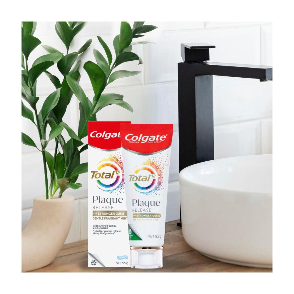 Colgate Total Toothpaste Plaque Release & Gum Gentle Fragrant Mint - 95g