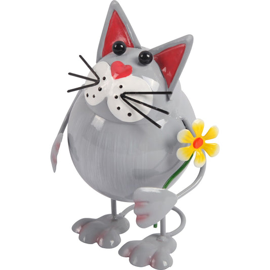Green Gardener Metal Bobbing Cat Each