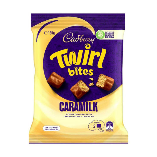 Cadbury Twirl Caramilk Chocolate Bites - 130g