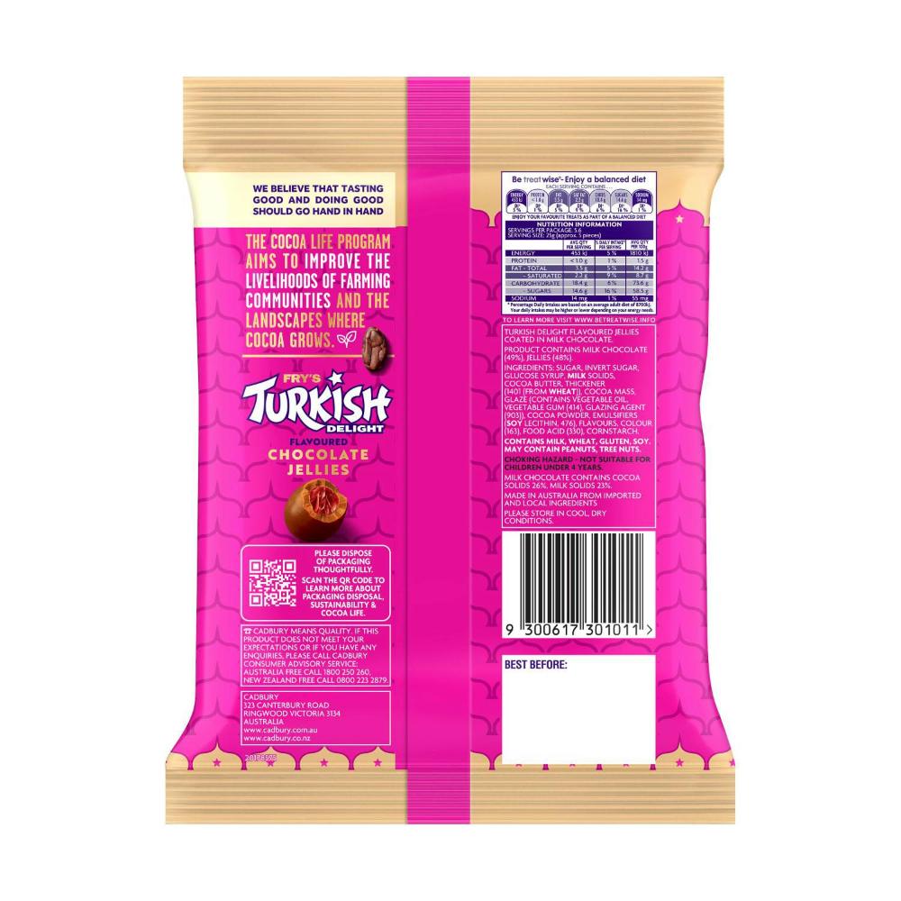 Cadbury Fry's Turkish Delight Chocolate Jellies - 140g