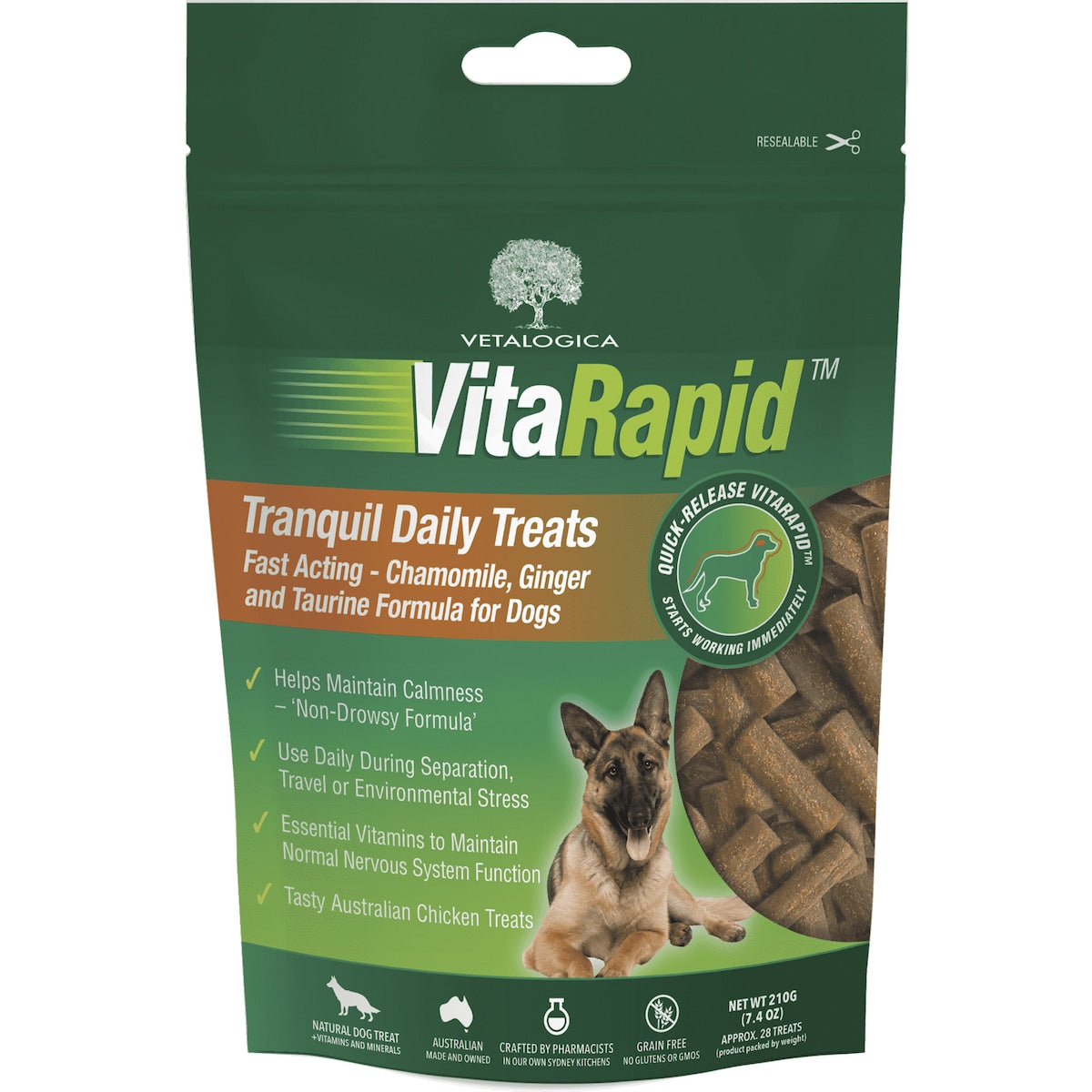 VitaRapid Tranquil Daily Dog Treat 210g