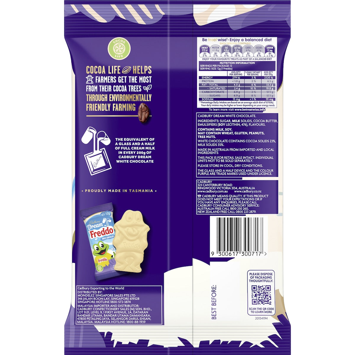 Cadbury Dream Freddo White Chocolate Mini Bars 12 Pack