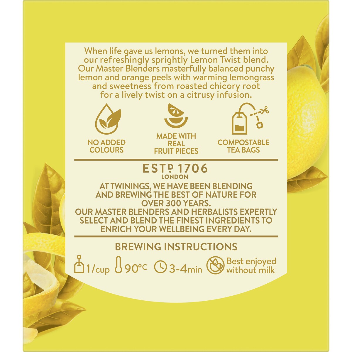 Twinings Lemon Twist Tea Bags 10 pack