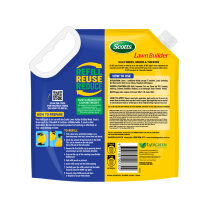 Scotts Lawn Builder Buffalo Weed Feed Green Up Refill Pouch - 2.5kg