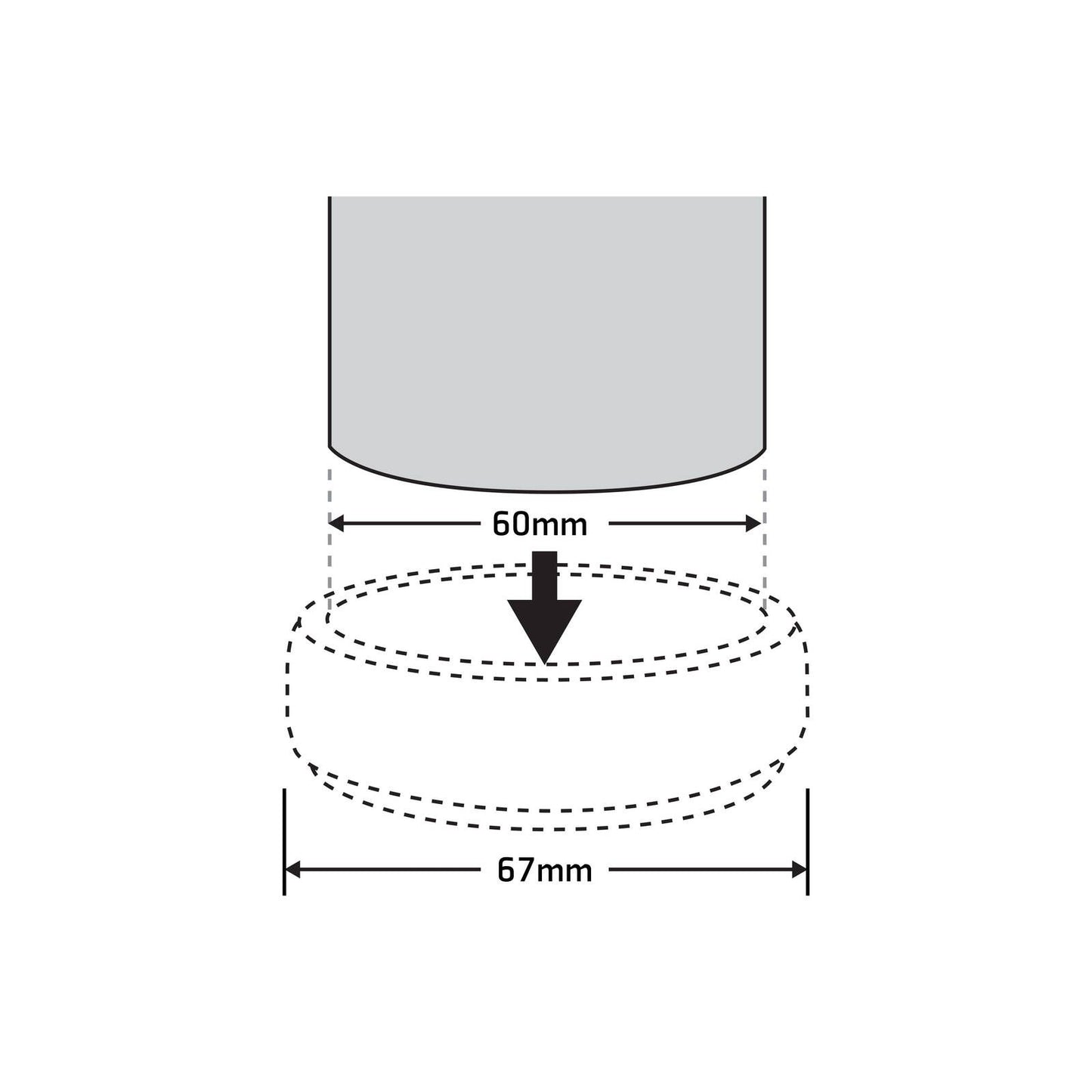 Surface Gard Non Slip Castor Cup - 60mm - 4 Pack - White