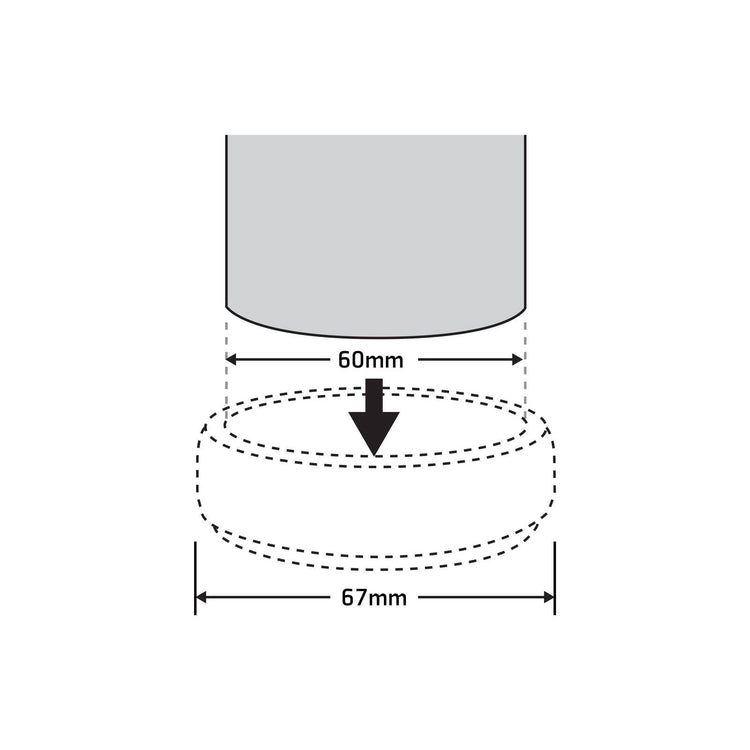 Surface Gard White Non Slip Castor Cup 60mm 4 Pack