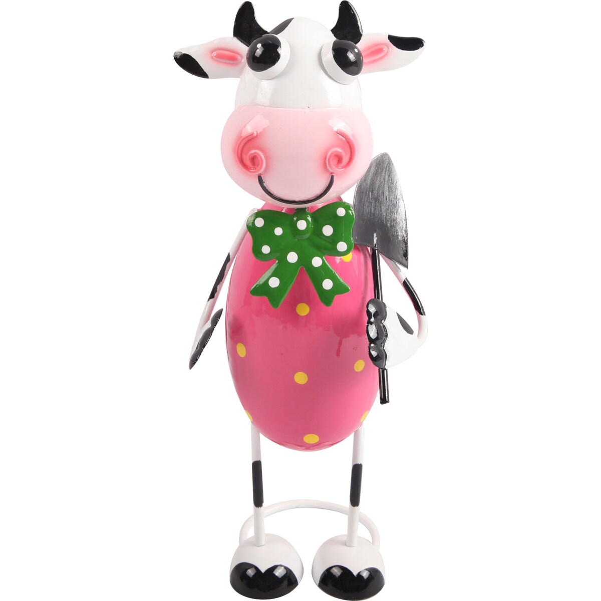 Green Gardener Metal Bobbing Cow Each