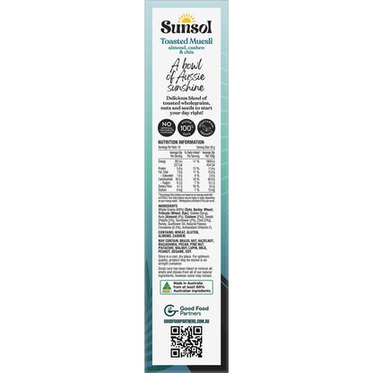 Sunsol Toasted Muesli Almond Cashew & Chia 500g