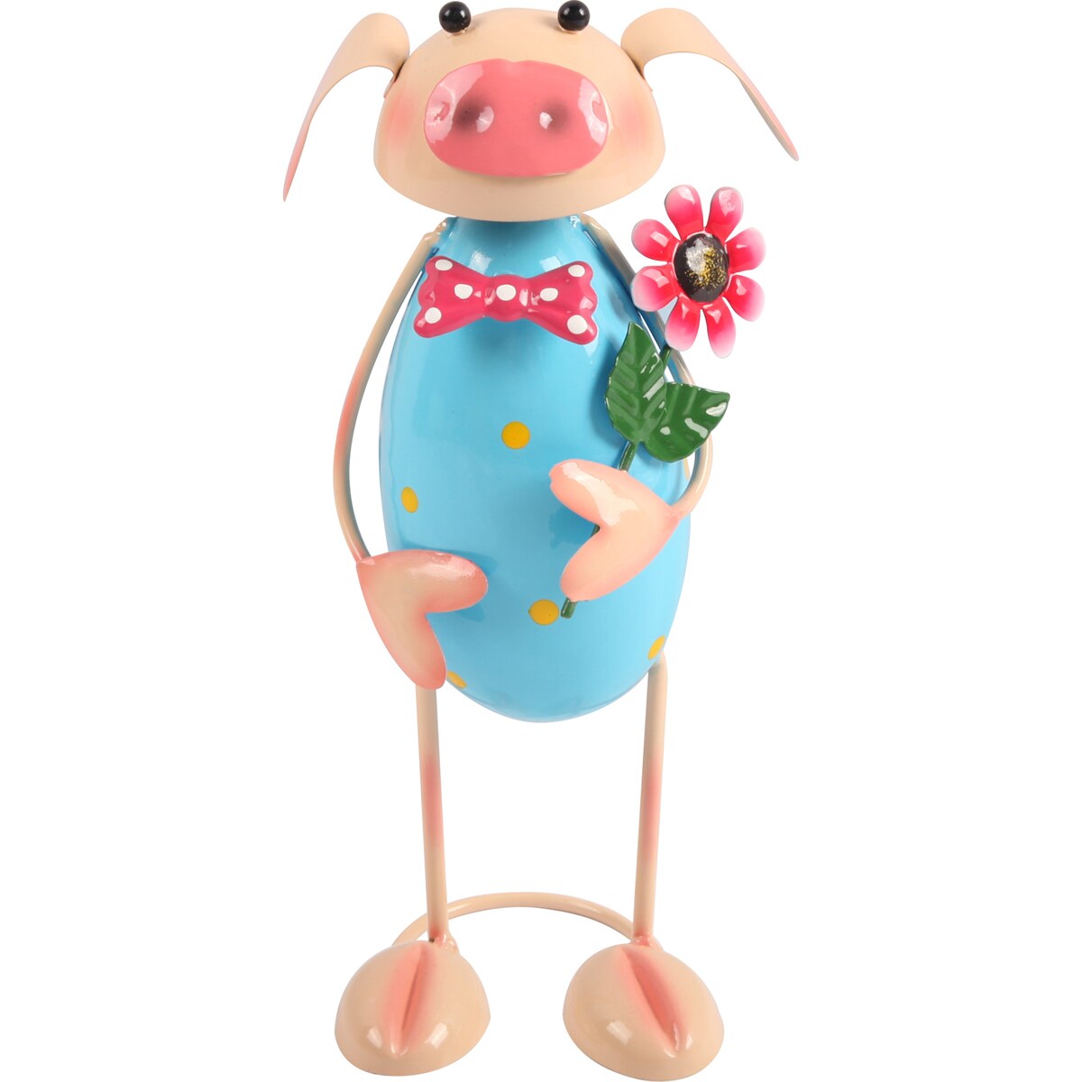 Green Gardener Metal Bobbing Pig Each