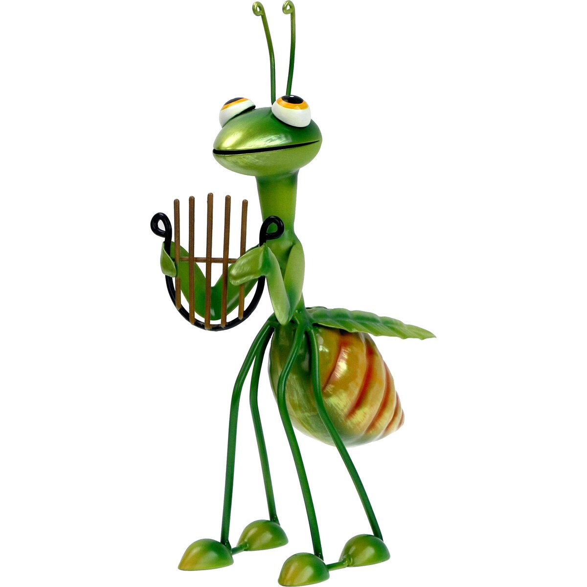 Green Gardener Metal Garden Grasshopper With Harp Each