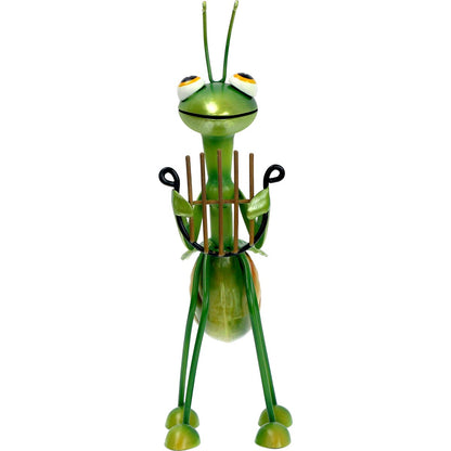 Green Gardener Metal Garden Grasshopper With Harp Each