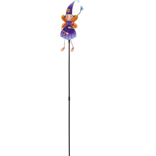 Green Gardener Metal Stake Fairy Purple Each