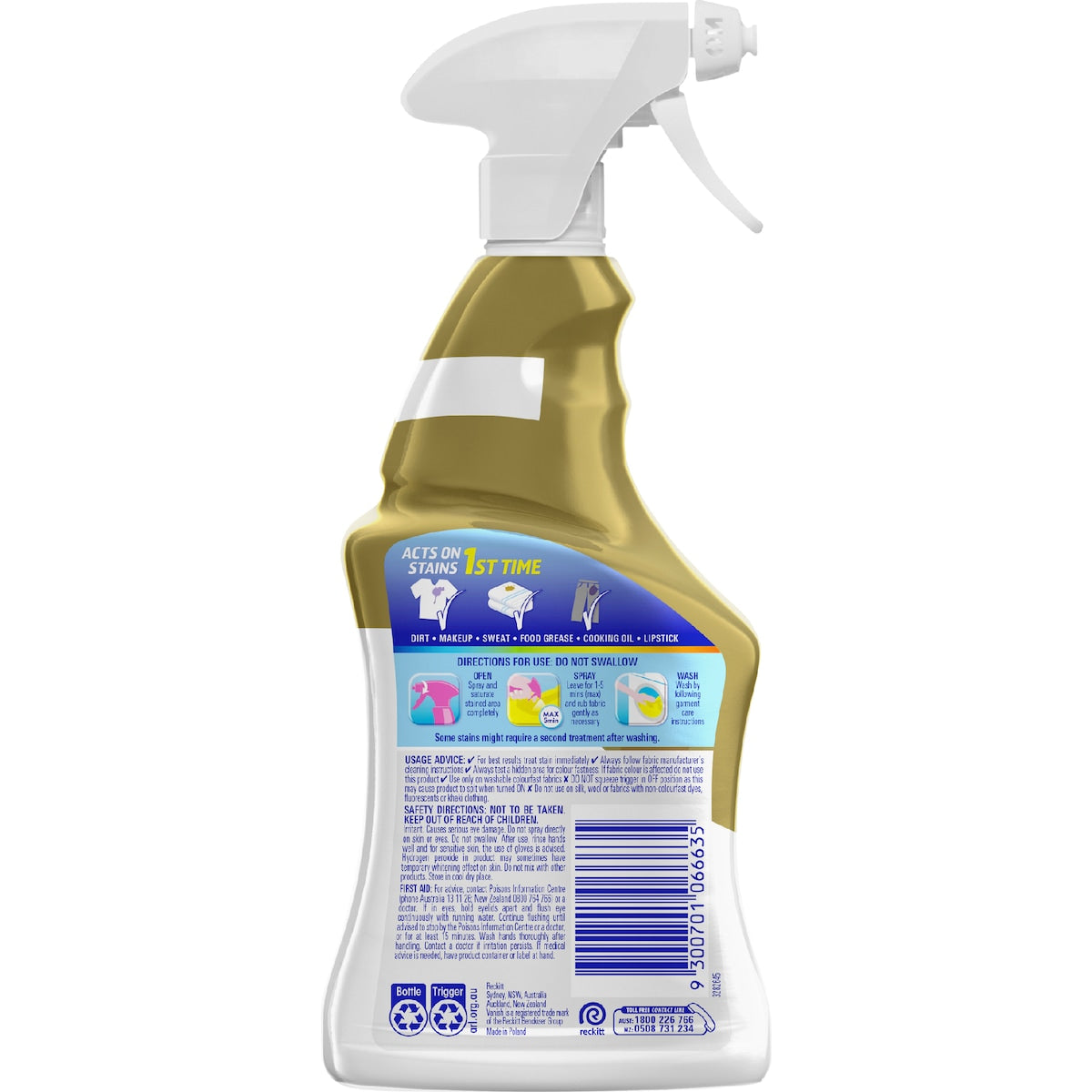 Vanish Gold Pro White Stain Remover Spray 450ml
