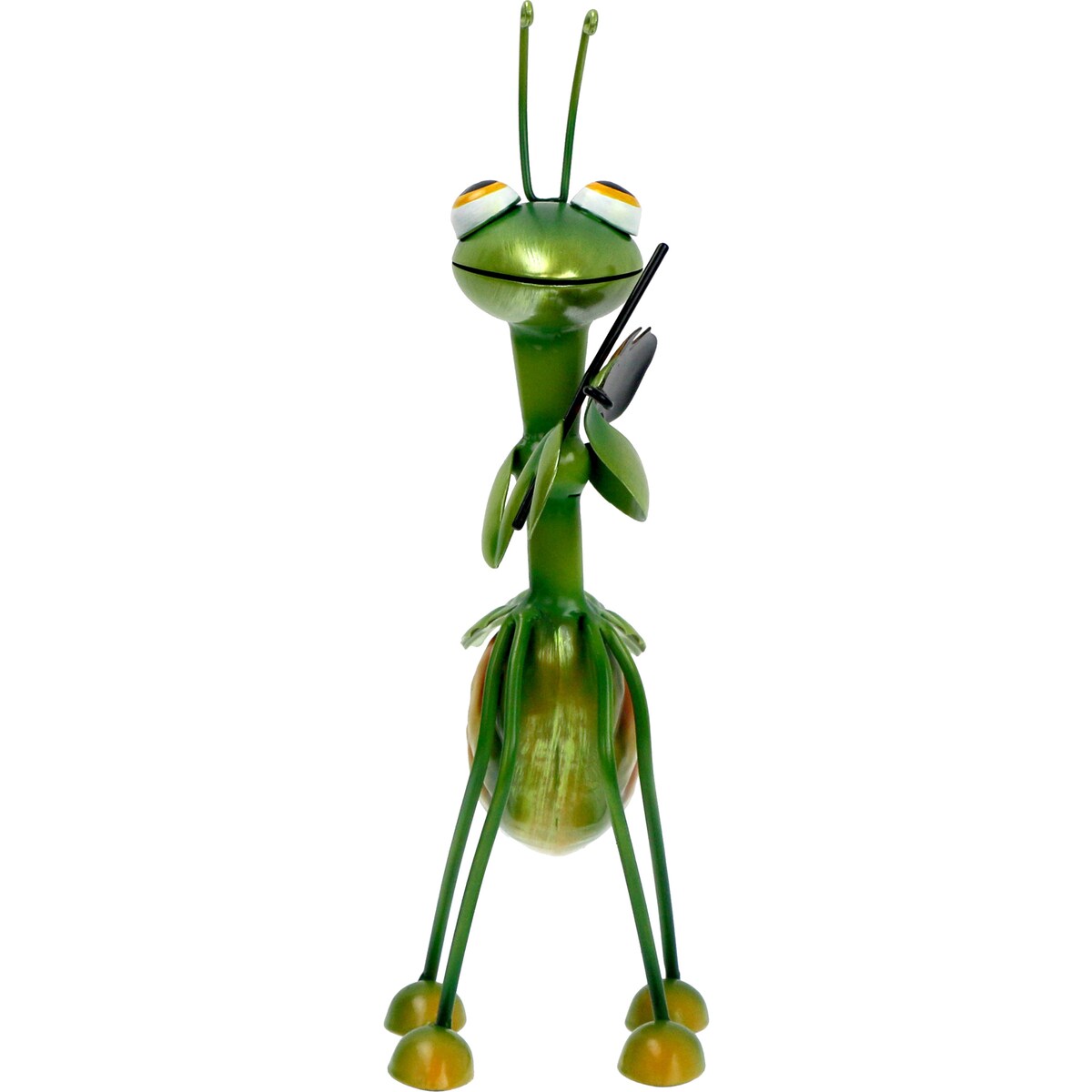 Green Gardener Metal Garden Grasshopper With Violin Each