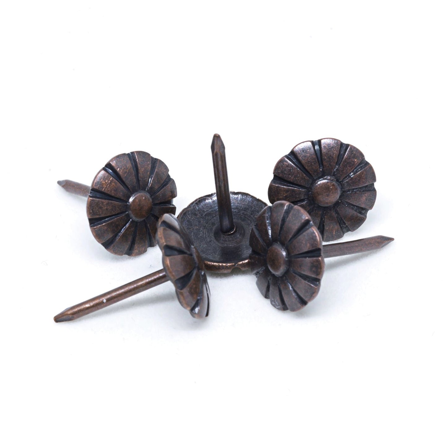 Pinnacle Antique Bronze Daisy Head Upholstery Nails - 10mm - 50 Pack