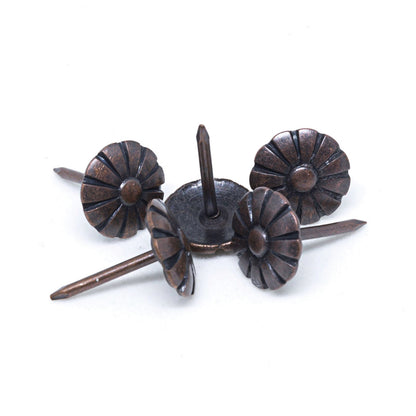 Pinnacle Antique Bronze Daisy Head Upholstery Nails - 10mm - 50 Pack