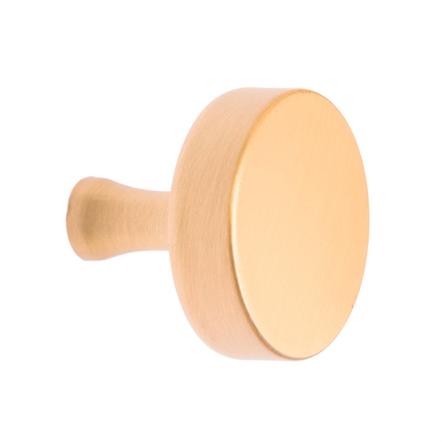 Lane Matte Brass Round Thick Knob - 32mm