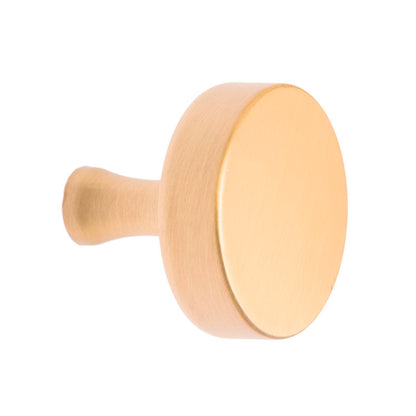 Lane Matte Brass Round Thick Knob - 32mm