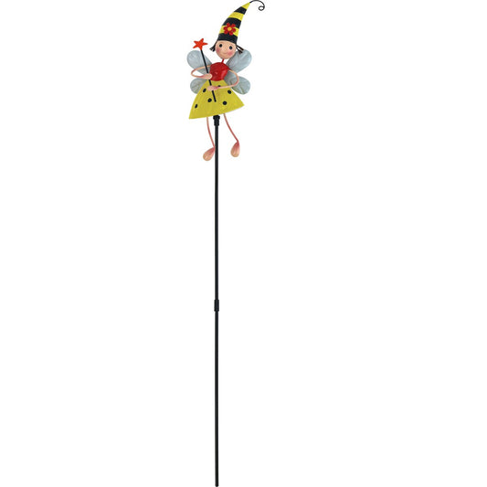 Green Gardener Metal Stake Fairy Yellow Each
