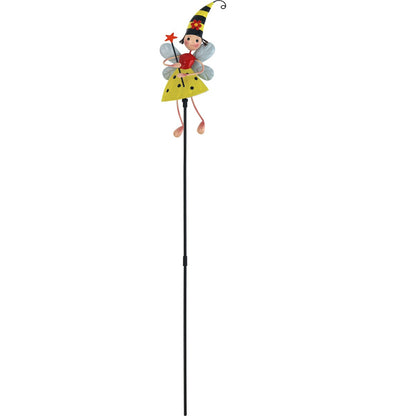 Green Gardener Metal Stake Fairy Yellow Each