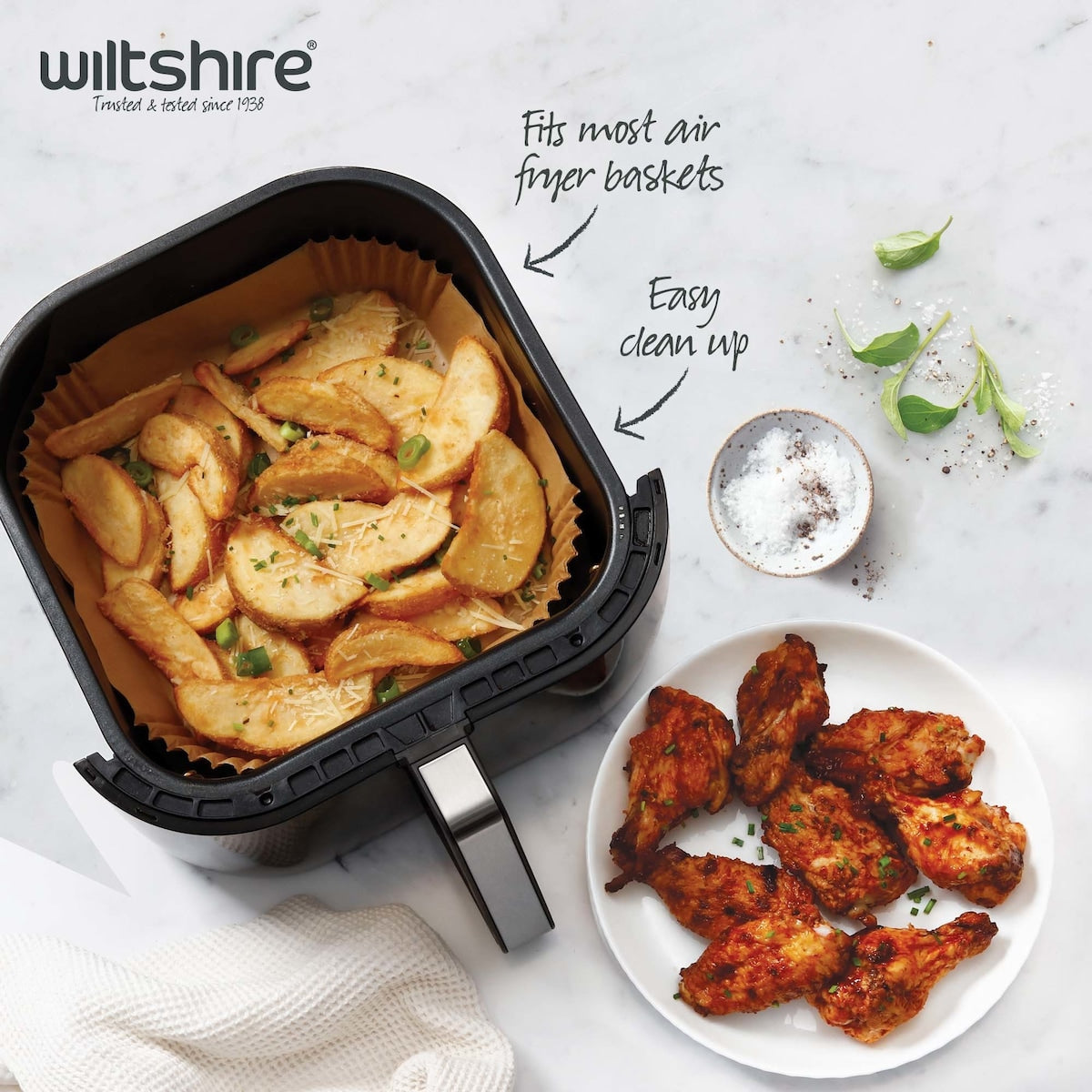 Wiltshire Air Fryer Liners 20cm Square 50 Pack