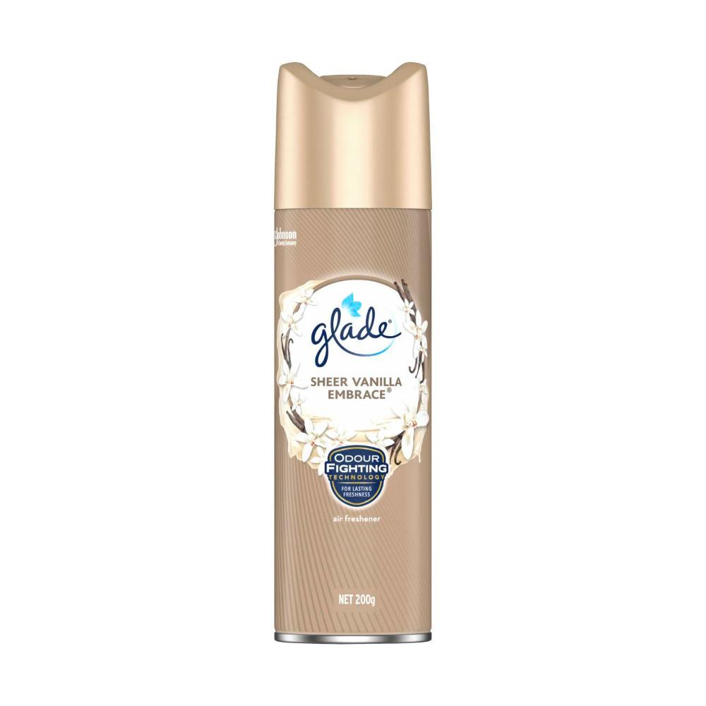 Glade Aerosol Air Freshener Essence Of Vanilla - 200g