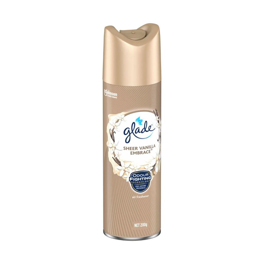Glade Aerosol Air Freshener Essence Of Vanilla - 200g