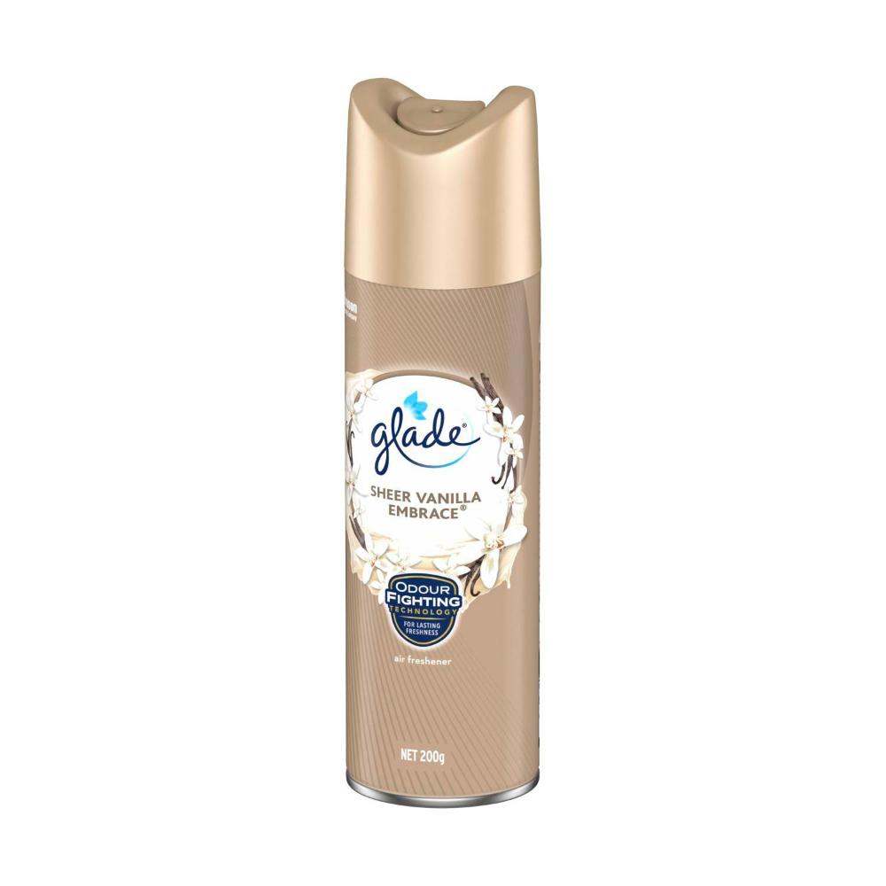 Glade Aerosol Air Freshener Essence Of Vanilla - 200g
