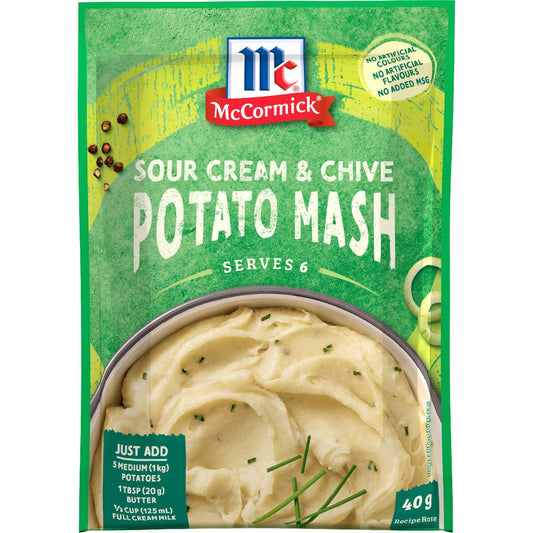 Mccormick Sour Cream & Chive Potato Mash Recipe Base 40g