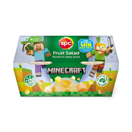 SPC Diced Fruit Salad In Juice Fruit Cups 4 x 120g