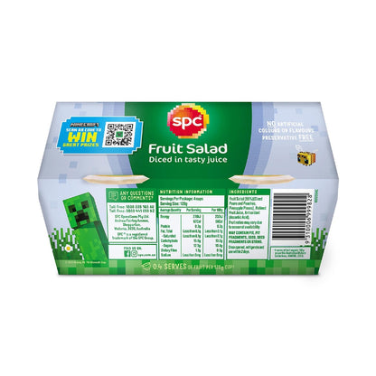 SPC Diced Fruit Salad In Juice Fruit Cups 4 x 120g