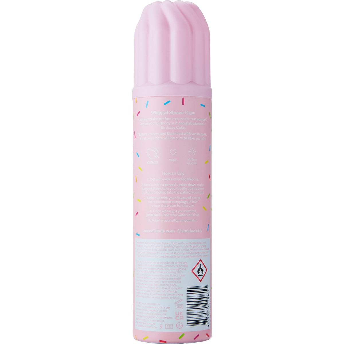 Sundae Whipped Shower Foam Birthday Cake 265ml