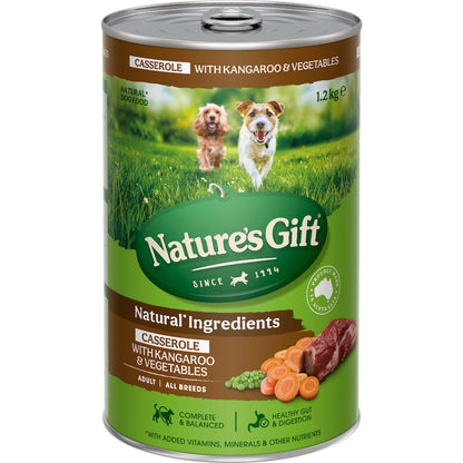 Natures Gift Adult Wet Dog Food Casserole With Kangaroo & Vegetables 1.2kg
