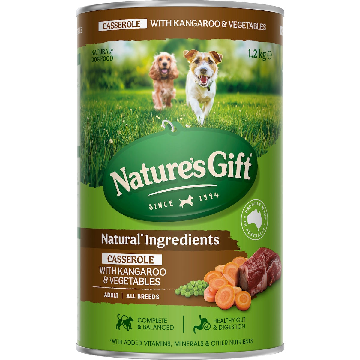 Natures Gift Adult Wet Dog Food Casserole With Kangaroo & Vegetables 1.2kg