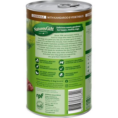 Natures Gift Adult Wet Dog Food Casserole With Kangaroo & Vegetables 1.2kg