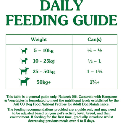 Natures Gift Adult Wet Dog Food Casserole With Kangaroo & Vegetables 1.2kg