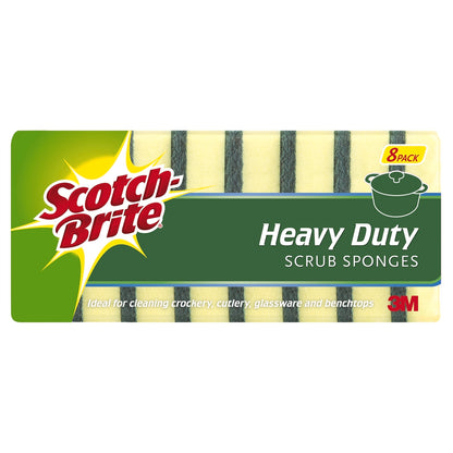 3M Scotch-Brite Heavy Duty Scrub Sponges - 8 Pack