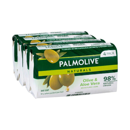 Palmolive Naturals Aloe & Olive Soap - 4 pack