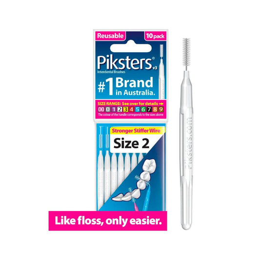 Piksters Interdental Brushes White Size 2 - 10 pack