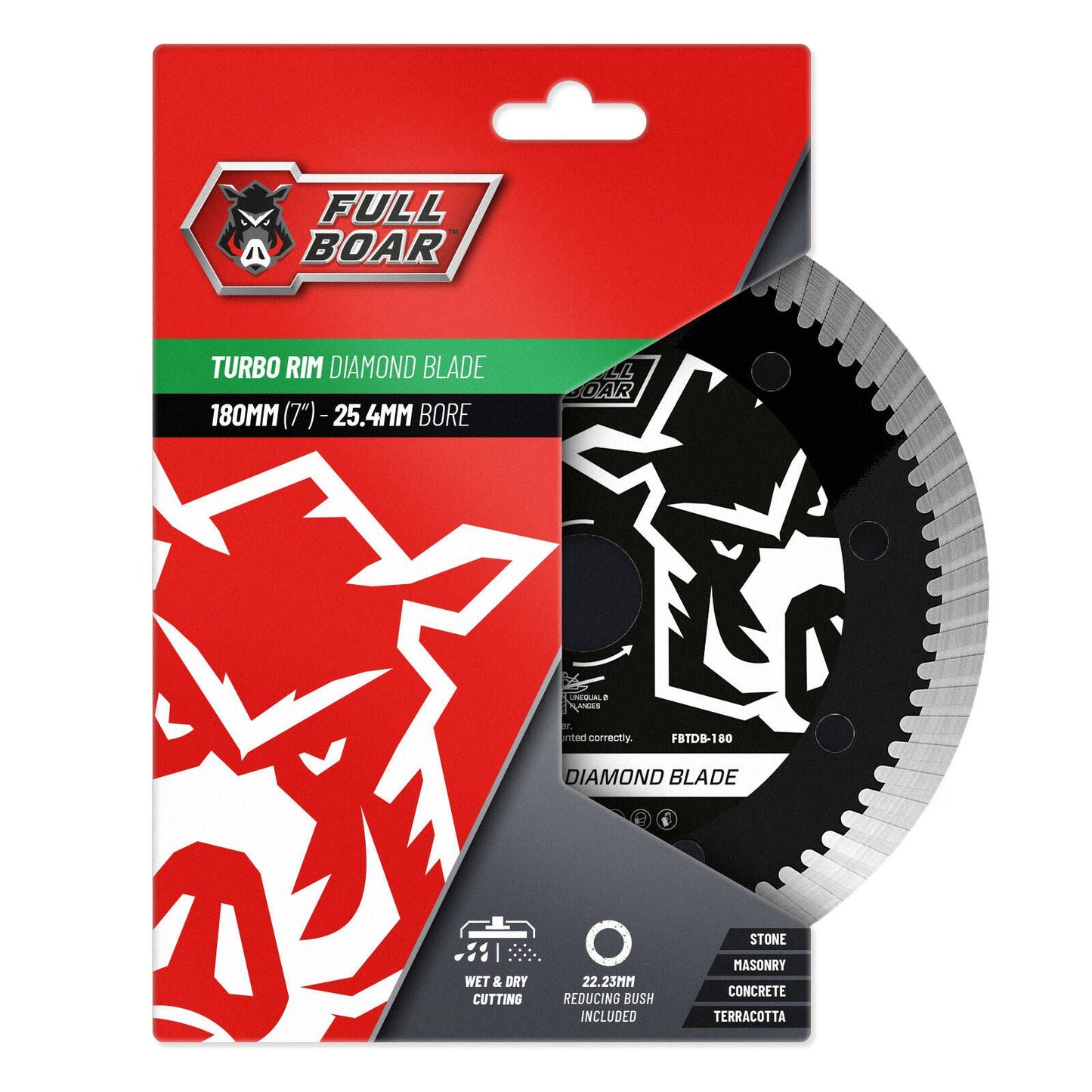 Full Boar Turbo Rim Diamond Blade - 180mm