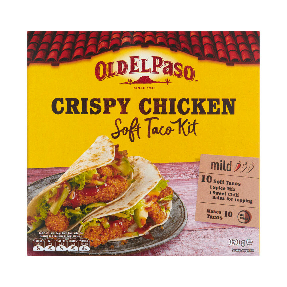 Old El Paso Crispy Chicken Soft Taco Kit Mild - 370g