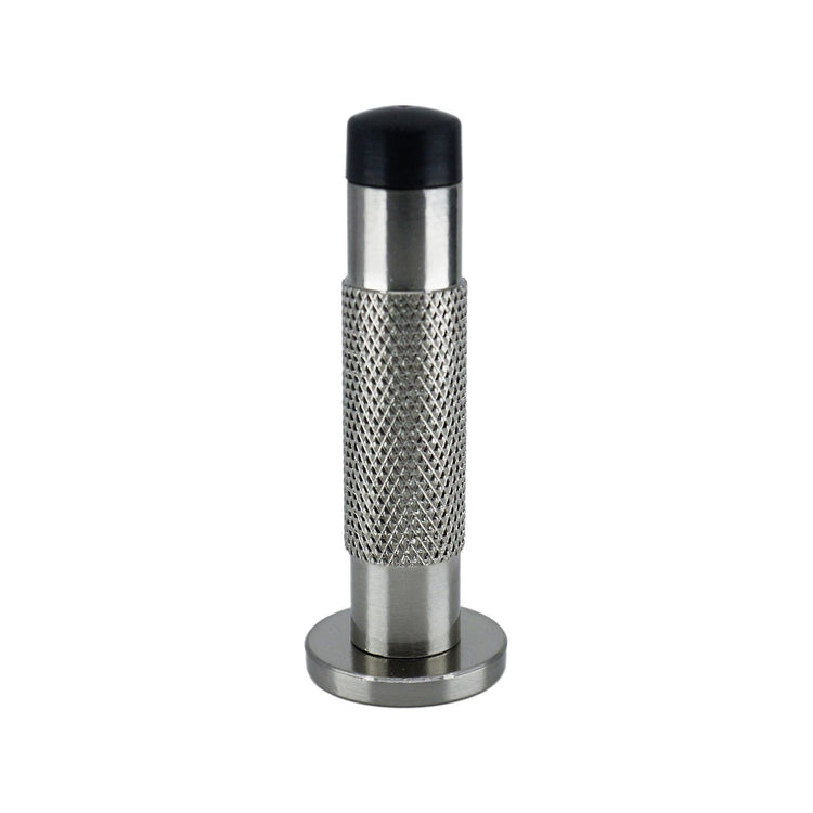 Adoored 85mm Satin Chrome Knurled Monument Door Stop