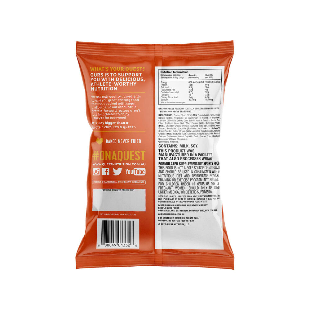 Quest Tortilla Style Protein Chips Nacho Chips - 32g