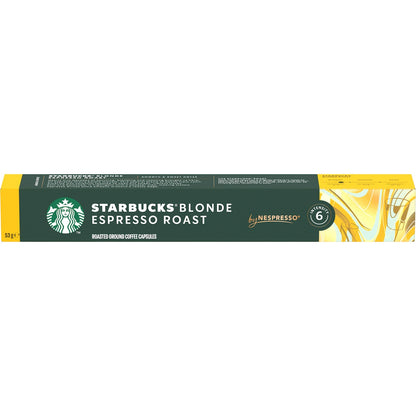 Starbucks By Nespresso Blonde Espresso Roast Coffee Pods 10 Pack
