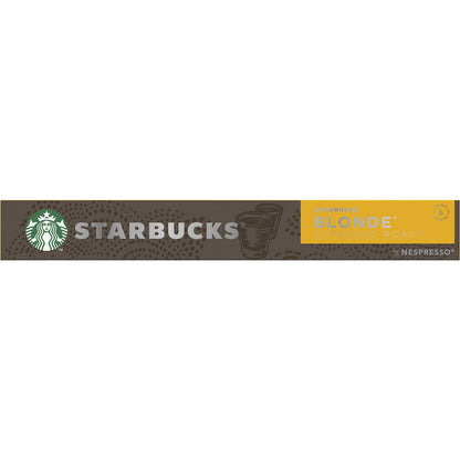 Starbucks By Nespresso Blonde Espresso Roast Coffee Pods 10 Pack