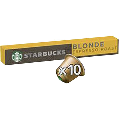 Starbucks By Nespresso Blonde Espresso Roast Coffee Pods 10 Pack