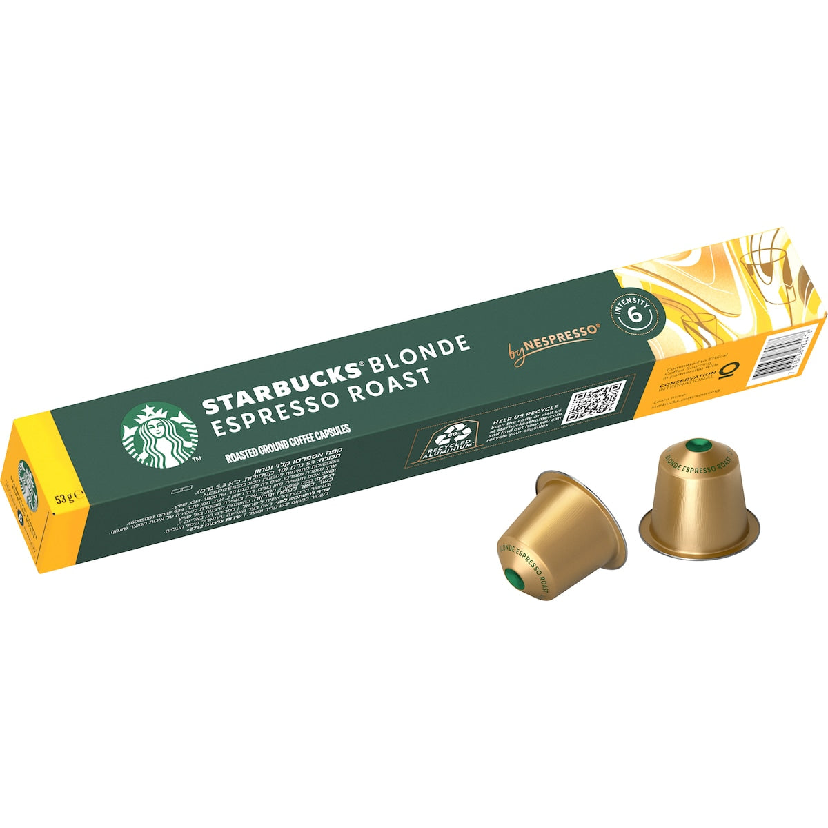Starbucks By Nespresso Blonde Espresso Roast Coffee Pods 10 Pack
