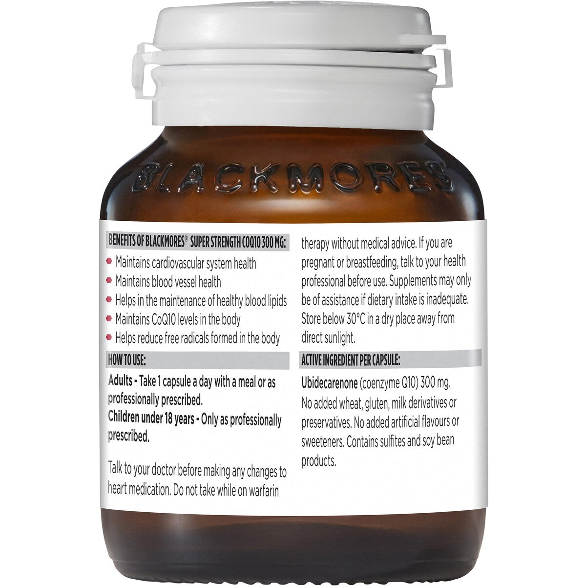 Blackmores Super Strength CoQ10 300mg Heart Health Vitamin Tablets 30 pack