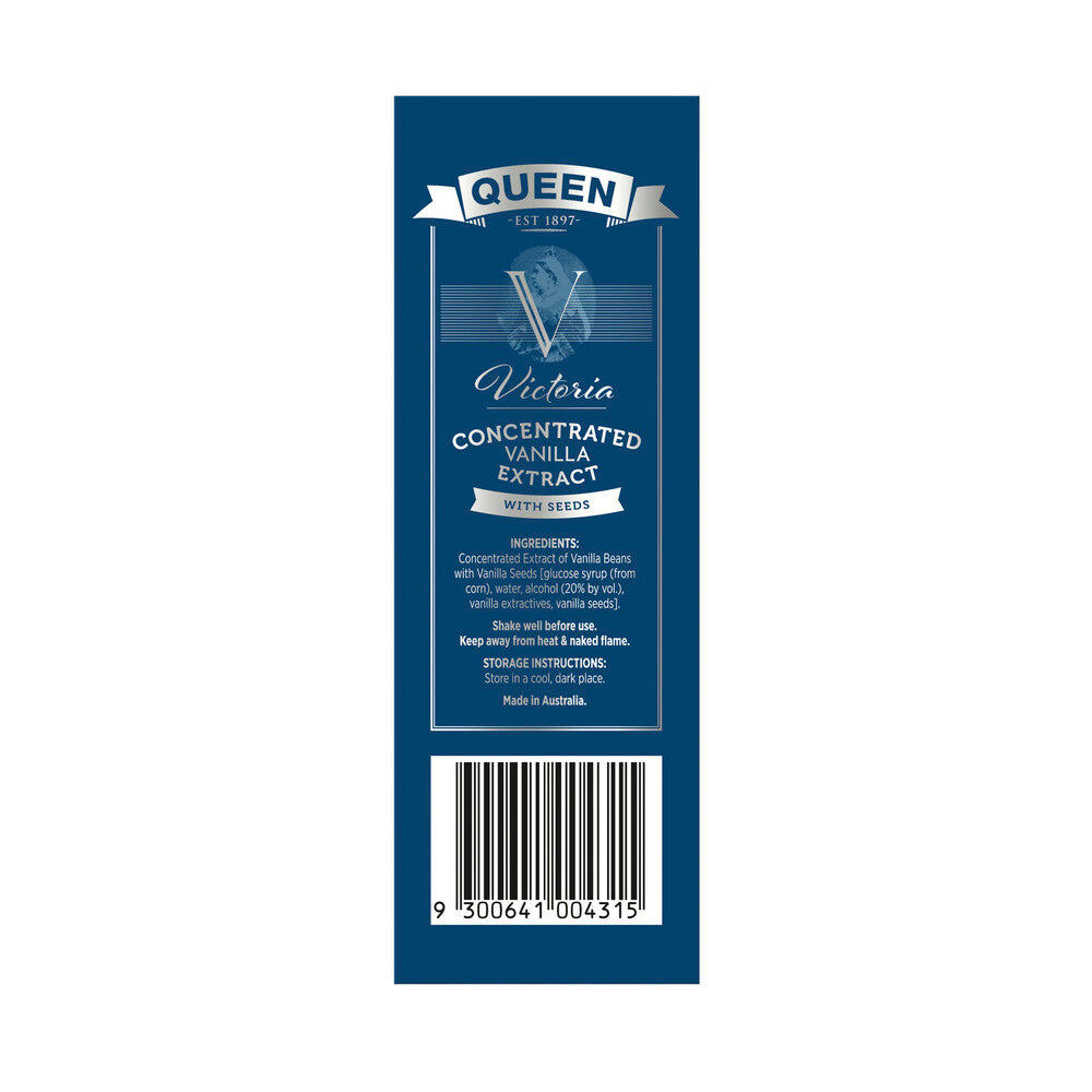 Queen Vic Concentrated Vanilla Extract W Seeds - 100mL