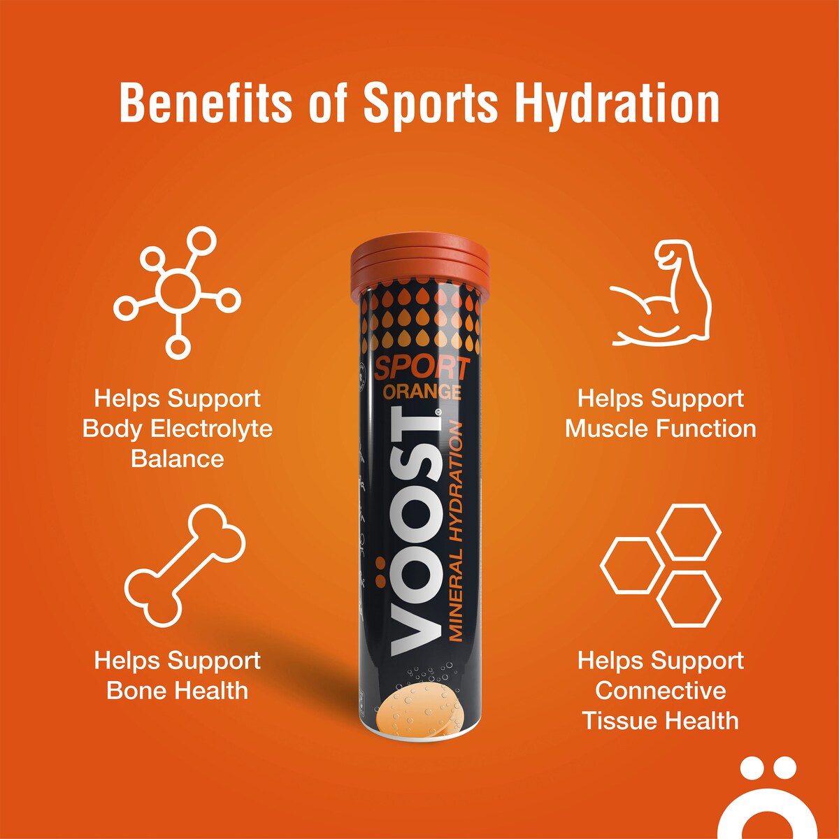 VOOST Effervescent Sport Hydration Orange 10 pack